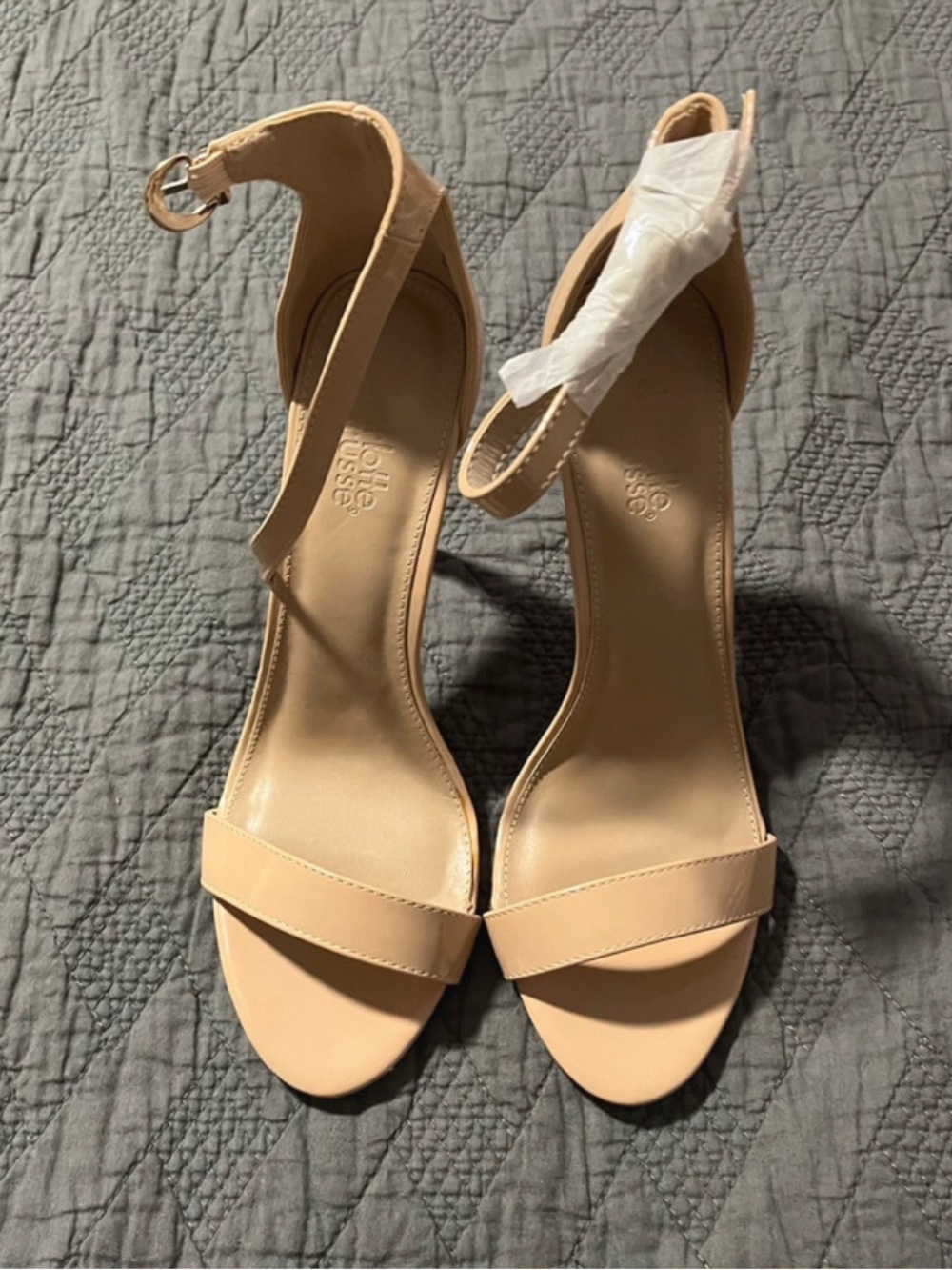Charlotte Russe Beige Nude Ankle-Strap Heels